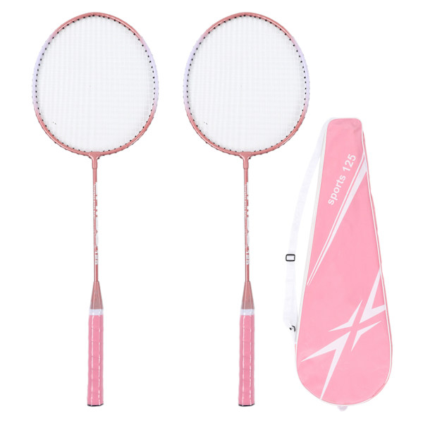 Rosa Profesjonelle Badmintonracketer Jernlegering Nybegynner Studenttrening