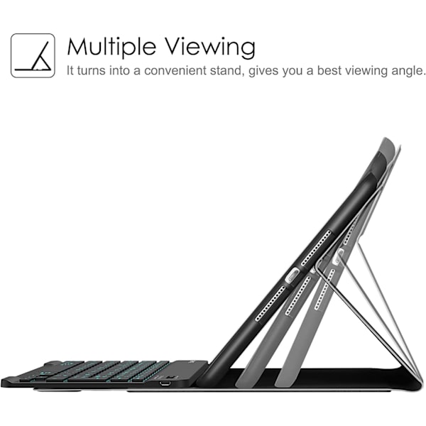 Tastatur til iPad 10,2"" 9./8./7. generation [fransk QWERTY], sort
