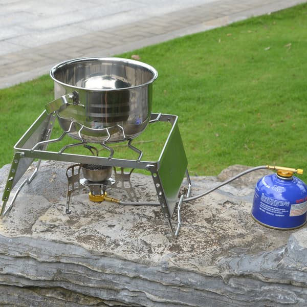 Høydejusterbart sammenleggbart bålgrill 20 kg lastekapasitet rustfritt stål