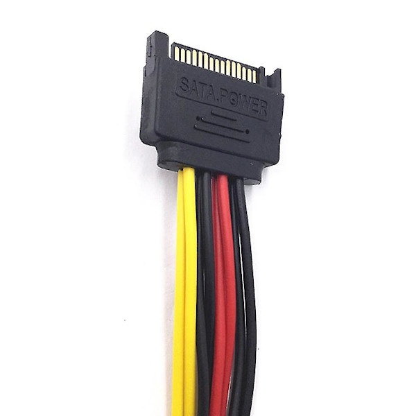 15 Pin Sata Han til 2x Sata Hun Power Y-splitter kabeladapter