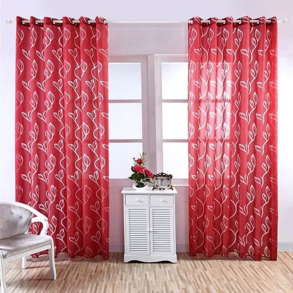 Slingergardin 1 stk 100*250cm Rød Panel