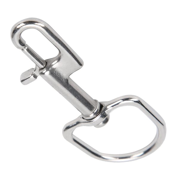 Rustfri stål enkeltendet karabinhage 110 mm bolt snapkrog