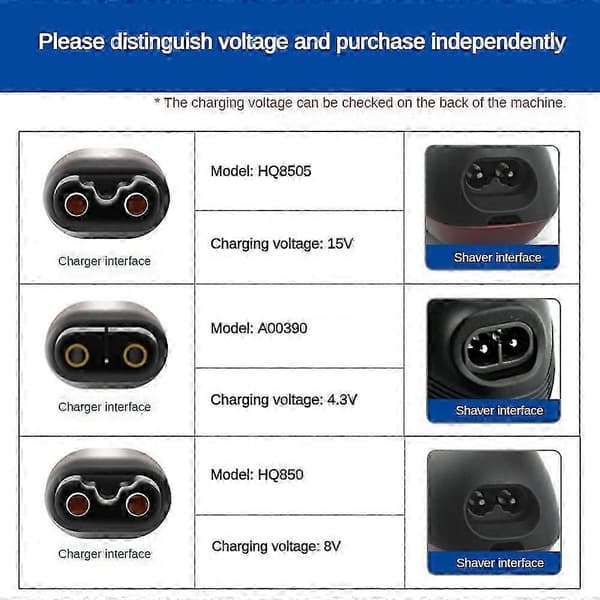 【BQ】Lader Hq8505 15v Lader For Philips Barbermaskiner Eu Plug-T2