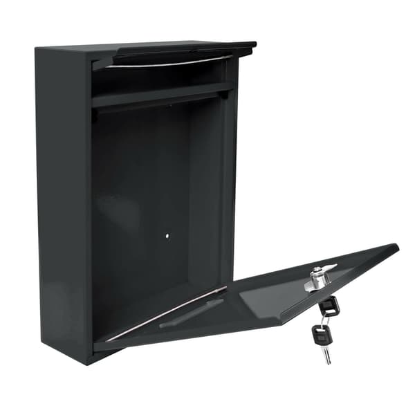 【BQ】Låsbart Brevlåda - Svart-XF15- Black Black Svart