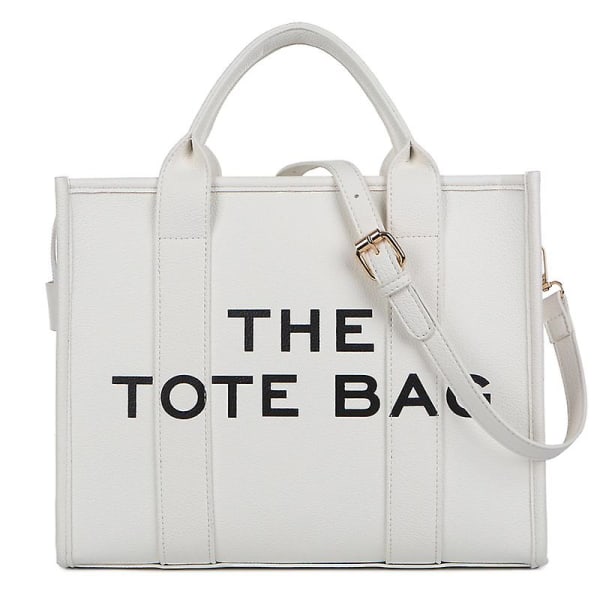 The Traveler Tote Bag For Women Crossbody Kvinnlig Handväska New Solid Words Letter Fritid Stor väska Pu Lyxmode För 2023 white