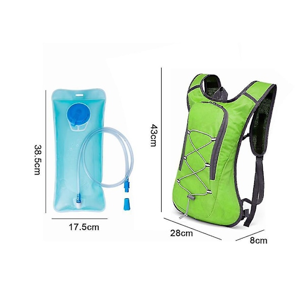 Hydration Ryggsäck, vatten Ryggsäck För Vandring Löpning Cykling, passar