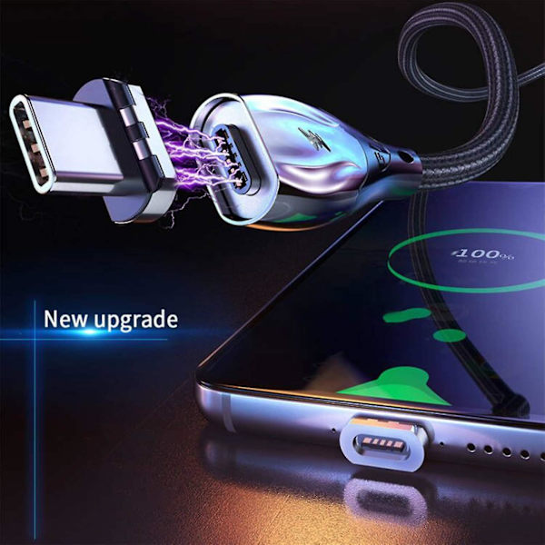 Magnetisk USB C-adapter Typ C-kontakt Stöd USB Pd 60w Snabbladdning Kompatibel med Usb-c Mobiltelefon Bärbara datorer Surfplattor