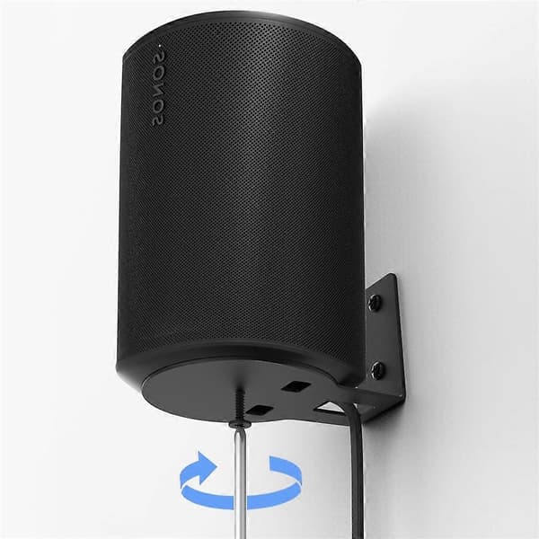 【BQ】2 kpl Sonos Era 100 -seinätelinettä metallia, tilaa säästävä kaiutinpidike Black