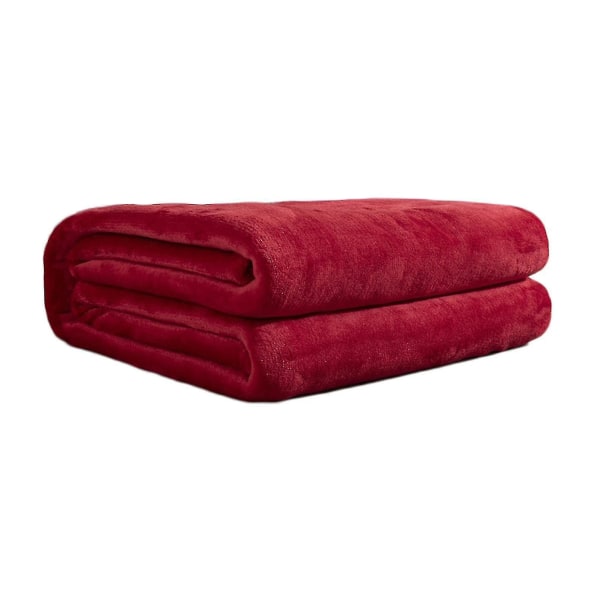 Täckefilt Mikrofiberflanell Mjuka filtar för bäddsoffa till soffa Ultravarma för alla årstider Gratis frakt Xinda Big Red 100*150cm