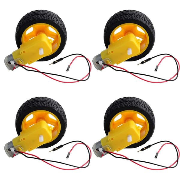 【BQ】4 sett Mini DC Elektrisk Dobbeltaksel Girkasse med TT Gir DC 3-6V
