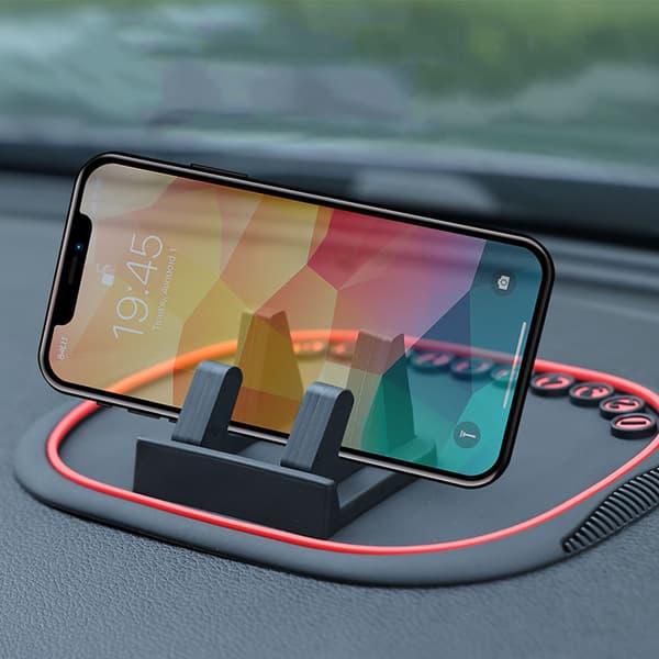 2 i 1 Bil Antislip Silikon Telefonholder Pad Måtte