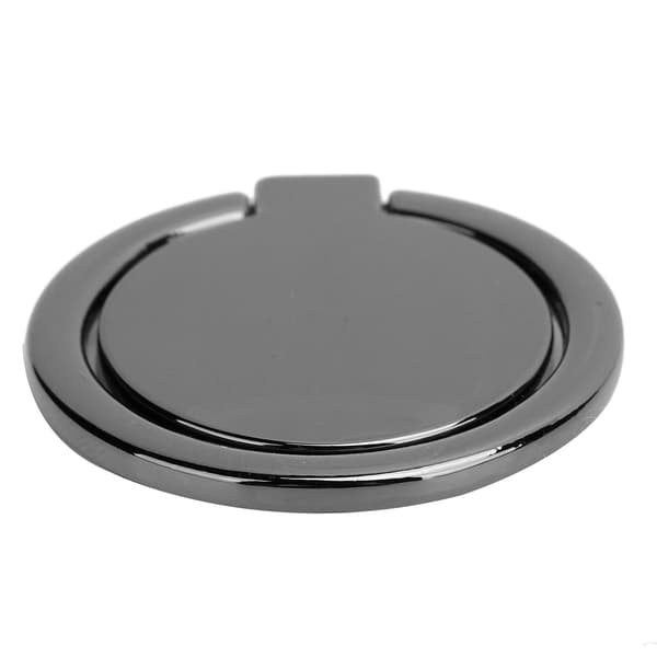 360° roterende metal fingergreb telefonholder til magnetisk bilmontering - blank sort