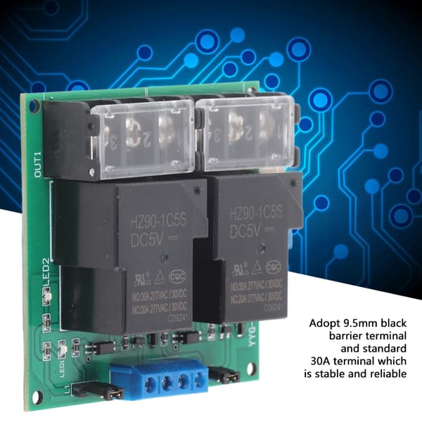 Høyeffekts toveis toretnings optokobler isolasjonsrelémodul 30A YYG-3 DC12V