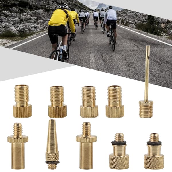 10 stk Cykelventil Omdannelsesdyse Pump Tool FR Til US Ventil Konverter