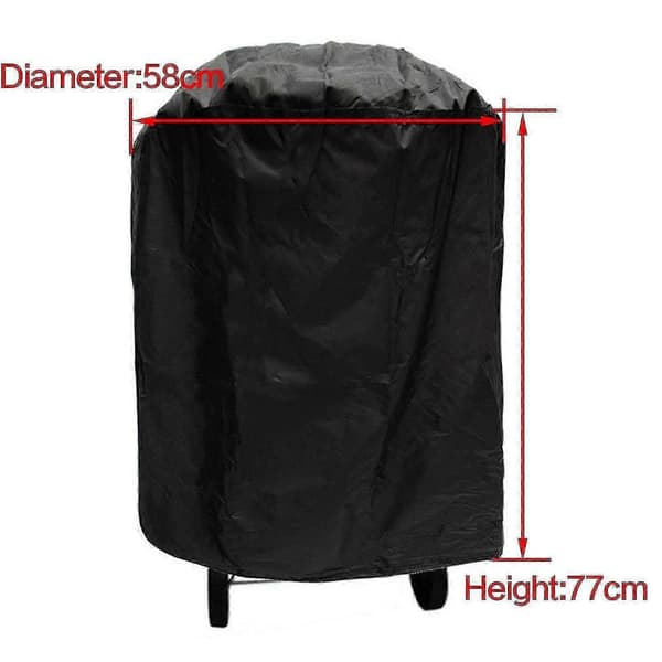 Kraftigt vandtæt grillopbevaringsdækken - sort 58x77cm