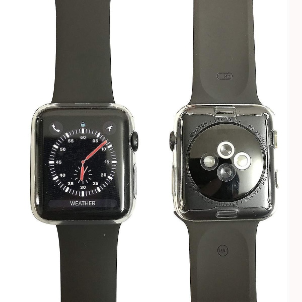 Gennemsigtig skærmbeskytter taske til Apple Watch 42mm, skærmbeskytter