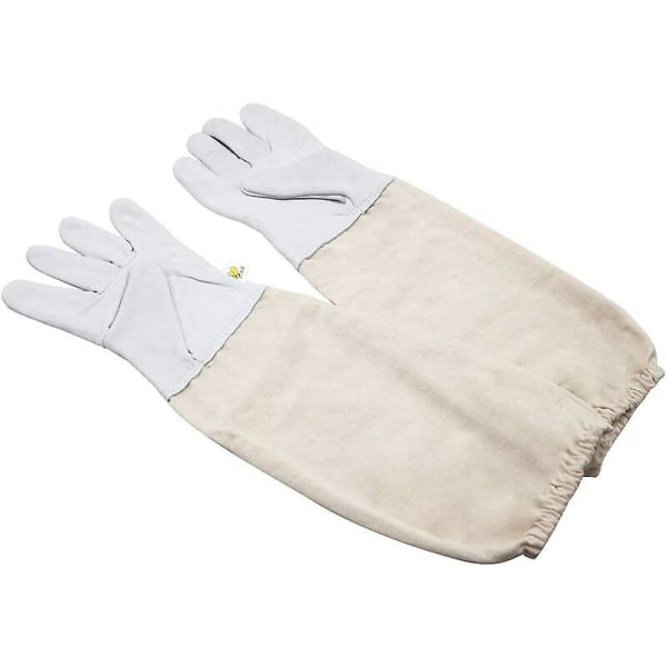 Gants Apiculteur En Peau De Chvre Avec Manches Paisses En Coton Ar Xx-large, Gant Apiculteur Fin Apiculture Material XXXL