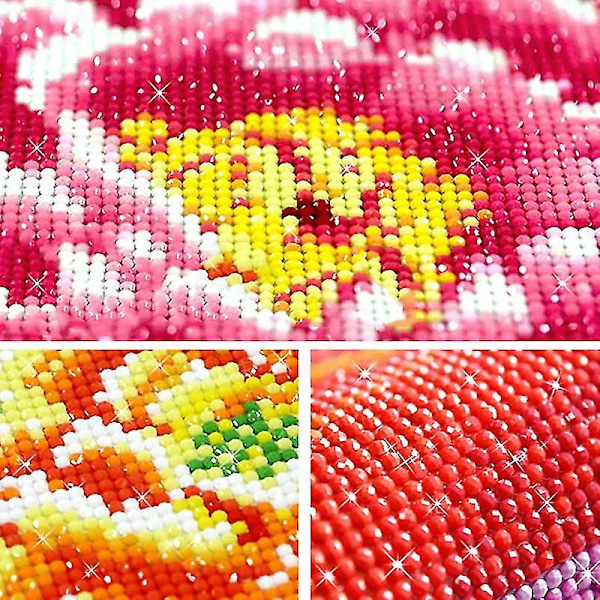 40*30 cm Diamantmaleri Blomster Dyrekatter Kurv Mosaikklimt broderi Krystallkorssting