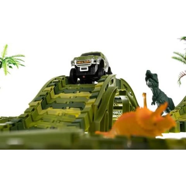 Den nye store bilbane til børn - Dinosaur green