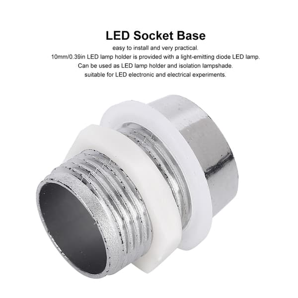 50 stk. LED-monteringsholderbase for 10 mm 0,39 tommer lysdiode