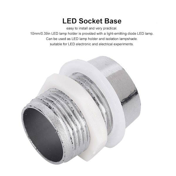 50 stk. LED-monteringsholderbase til 10 mm 0,39 tommer lysdiode