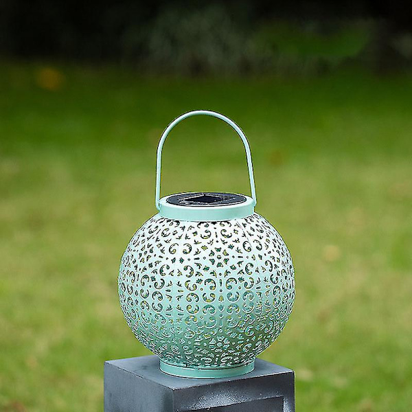 Led Solar Hollow Projection Light Takorauta riippuvat puutarhalamput green
