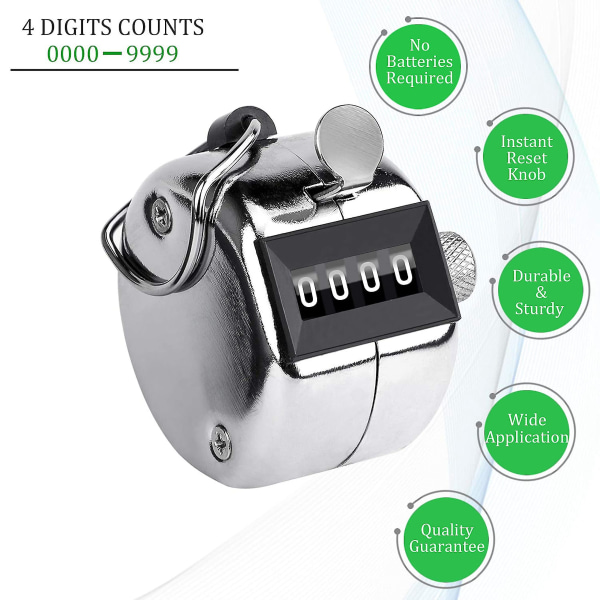 Clicker Counter Håndholdt Tally 4-cifret golf Manuel nummerscorer Mekanisk Palm Clicker