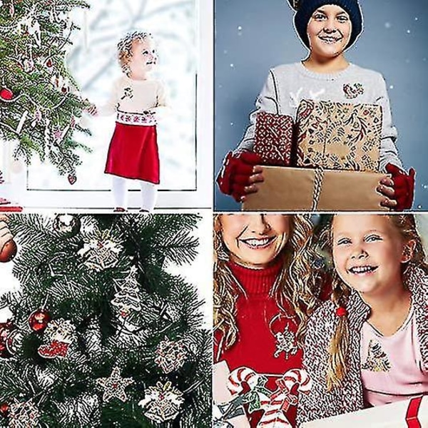 12st emalj julbroschnålar smycken för kvinna barn semester julklapp Combination 1