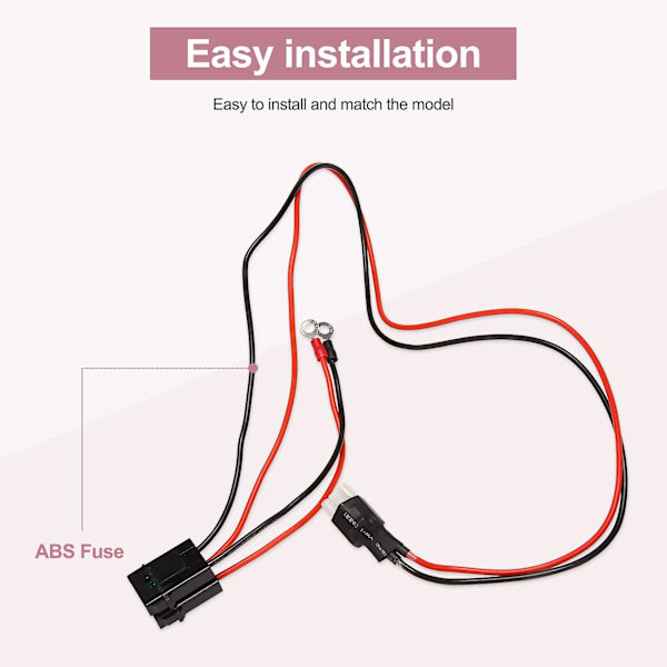 30a säkring 6-stifts power för Ft-857d Ic-725a 1 meter Black Red