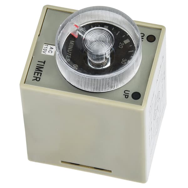 AH3-3 Timerrelä Elektronisk Typ Justerbar Släppfördröjning Timerrelä 8 Stift 60Min (110V)