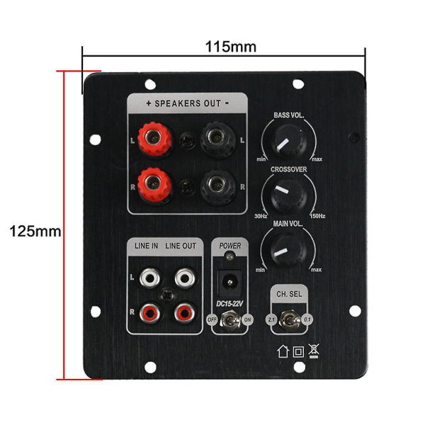 2.1 Subwoofer Högtalarförstärkarkort Tpa3118 Audio 30w*2 +60w Sub Amp Br Wyelv