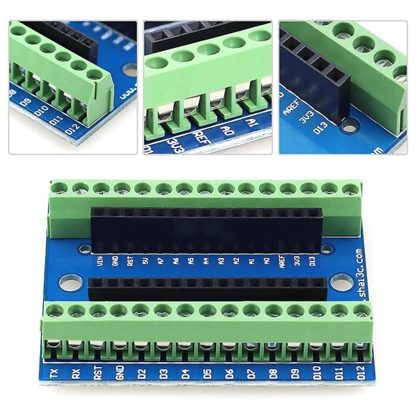 I/o-laajennuskortin laajennuskortin liitinsovitin nanolle blue green