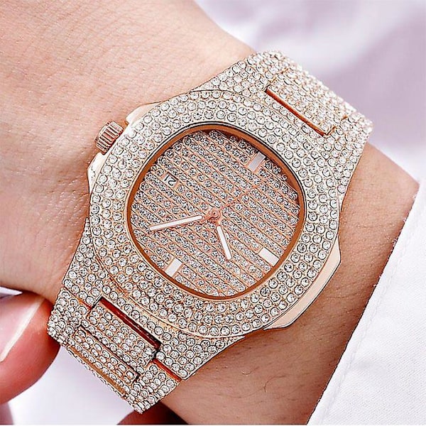 Lyxigt roséguld armbandsur