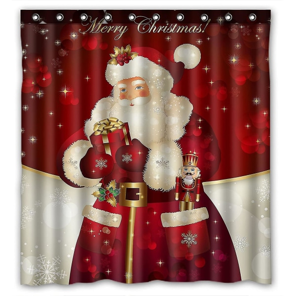 Merry Christ Mas Dreamlike The Santa Claus vanntett polyester dusjforheng 72x72