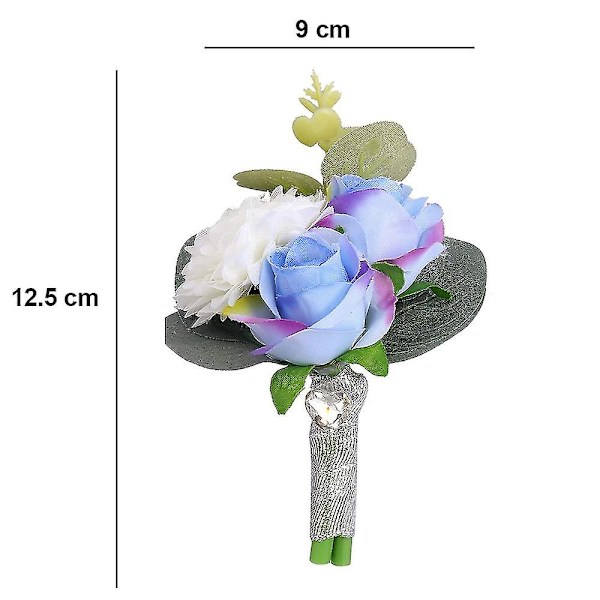 Keinotekoinen Rose Boutonniere & Corsage set Ruusun silkkikukka häihin