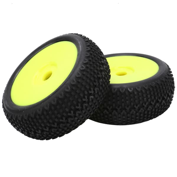 2 stk. 17 mm sekskantede gummidæk til 1/8 RC Crawler bil, gul