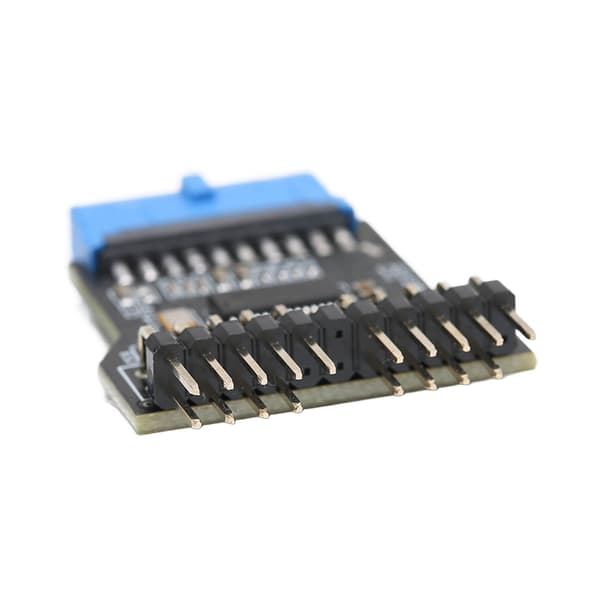 USB 3.0 19pin Adapter til Dobbelt 9Pin Adapter Sort PCB Metal Plastik 480Mbps USB 3.0 Hun Header Splitter til Win