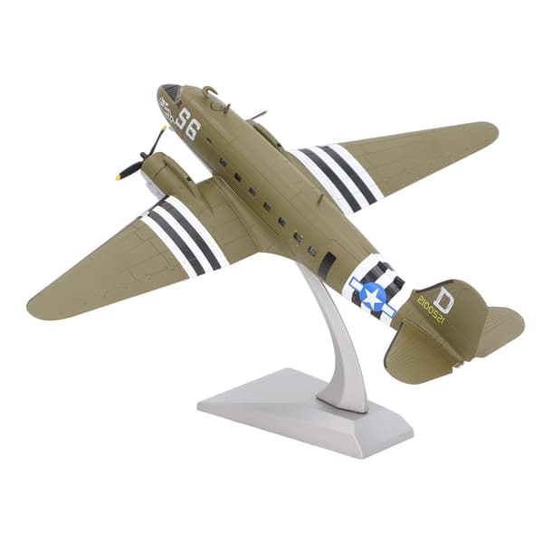 Flymodell i metall 1:100 C47 DC3 Simulert Transportfly Displaymodell