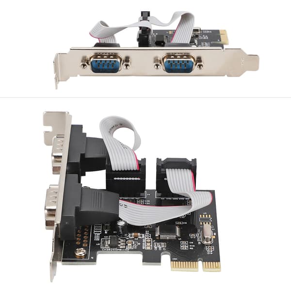 Dual Serial DB9 RS232 PCI-E Ohjainsovitin Kortti