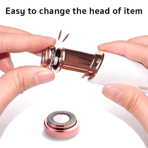 Facial Hair Remover Replace Heads, 18k Rose Gold, Hair Remover 5count