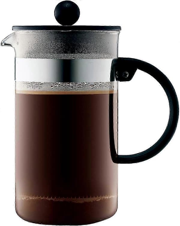 【BQ】Erstatningsglaskande til stempelkande, 8 kopper, Klar, 1 L - 9,6 cm diameter, H 18 cm