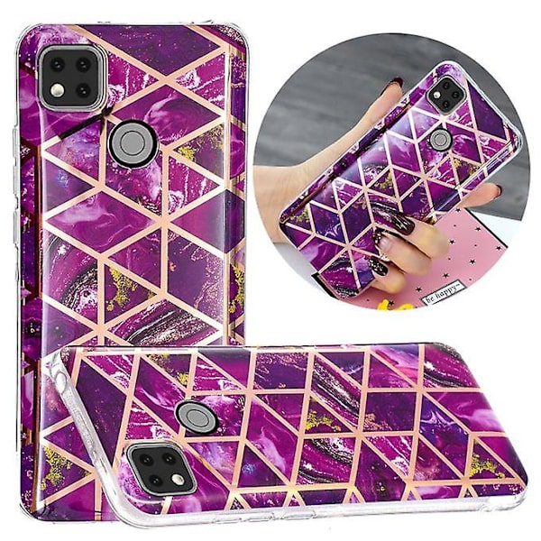 För Xiaomi Redmi 9c galvanisering Tpu case(lila)