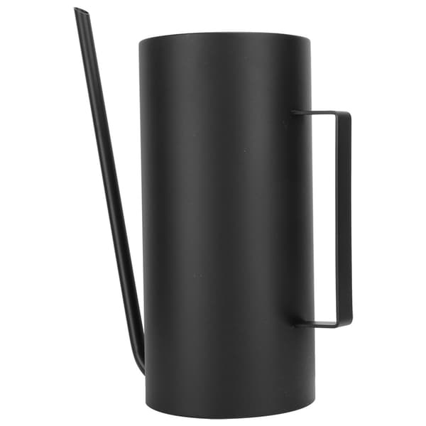 Vandkande i rustfrit stål med lang tud 1,5L sort til have og potteplanter
