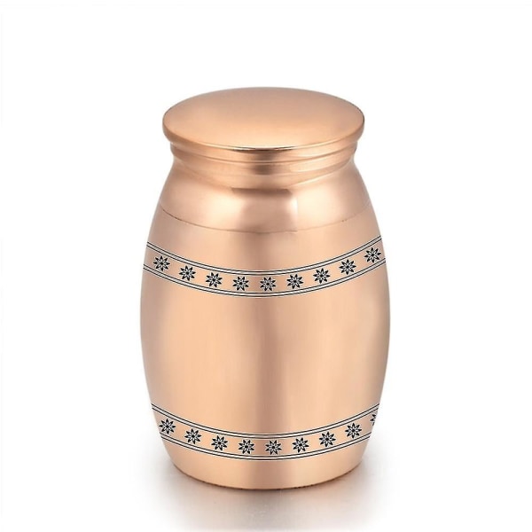 Aluminiumslegering minnesdyrkisteurne - liten suvenirurne S rosegullurne D S Rose Gold Urn D