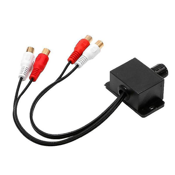 Bilstereoforstærker Regulator Bas Rca Niveau Fjernbetjening Volumenkontrolknap Universal 12v