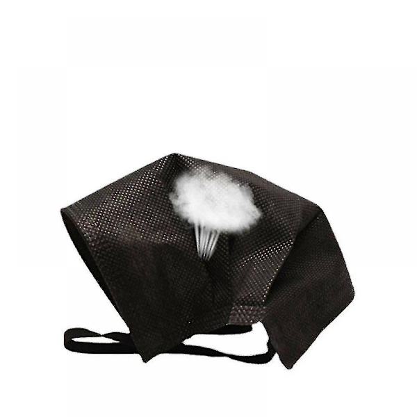 100 stk engangsansiktsmasker | Pustende munnbind med tre lag og elastiske ørehemper (svart)