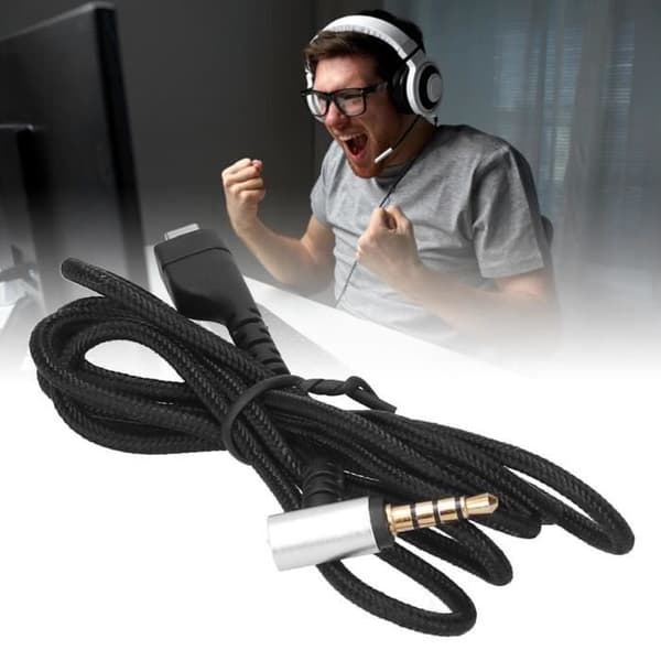Ashata Headsetkabel for Arctis 3 Gaming Headset Kabel Lydkabel Headsetkabel Egnet for Steelseries Arctis 3 / Arctis 5