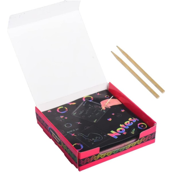 Pad avec 100 arkkia Scratch Paper Tee-se-itse juhlatarvikkeet lapsille Gift pas de moule