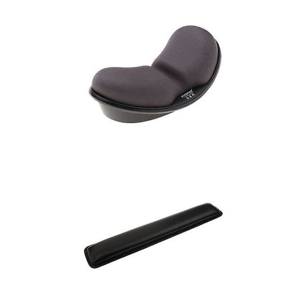 Pu Ergonomisk tangentbordsstödsdyna + minne bomullskomfortmus handled