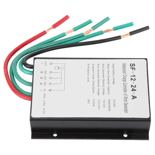 12V/24V 300W/600W Vandtæt Vindmølle Generator Ladecontroller Regulator